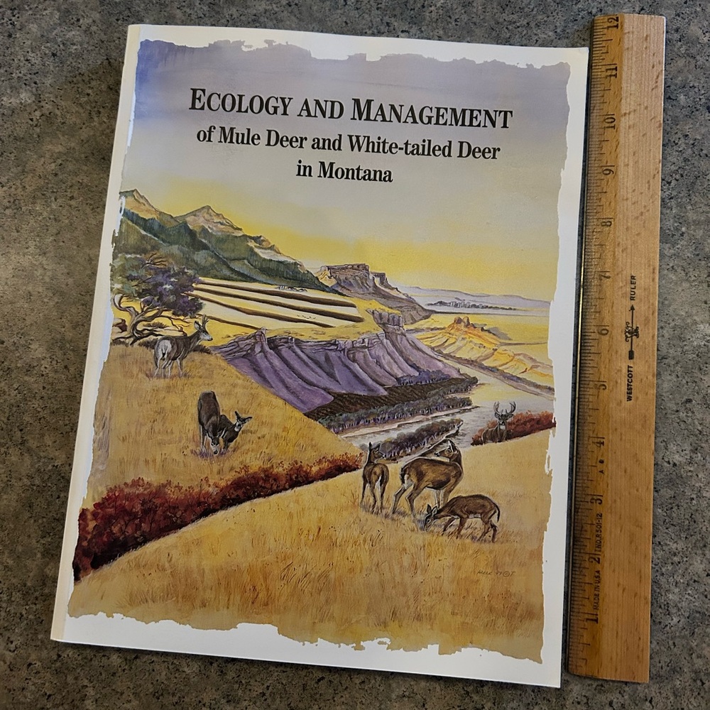📕Out of Print Ecology / Management of Mule White-tailed Deer in MT Western Decor